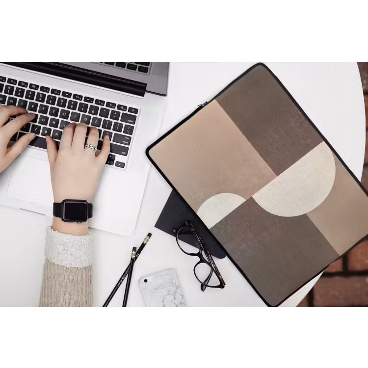 Laptophoes - Raster - Halve cirkels - Contrast — 3