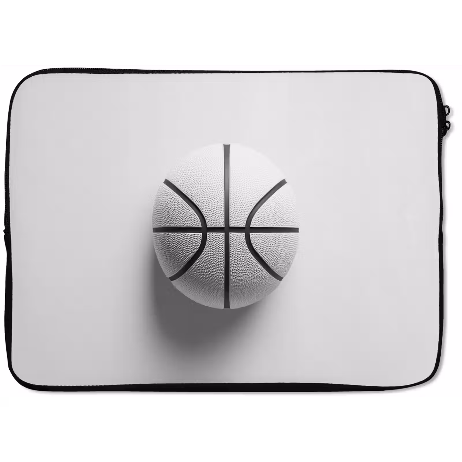Laptophoes - Basketbal - Wit - Schaduw - Lijnen — 1