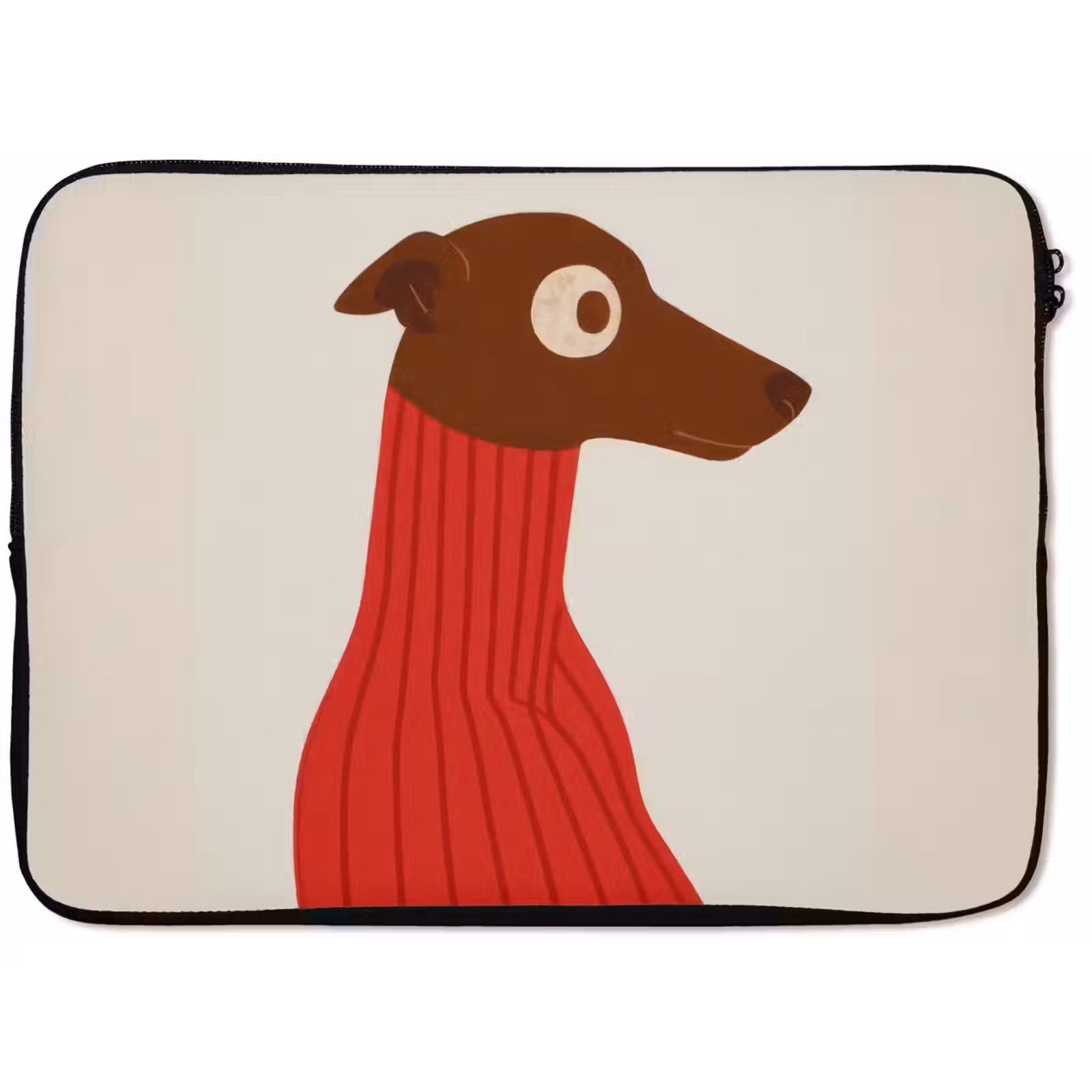 Laptophoes - Silhouet - Hond - Trui - Rood — 1