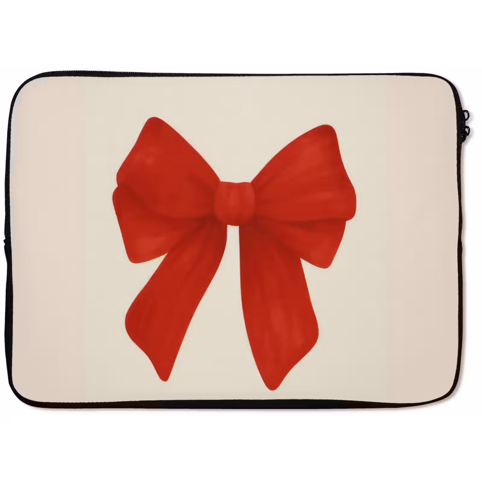 Laptophoes - Strik - Symmetrisch - Rood - Lint — 1