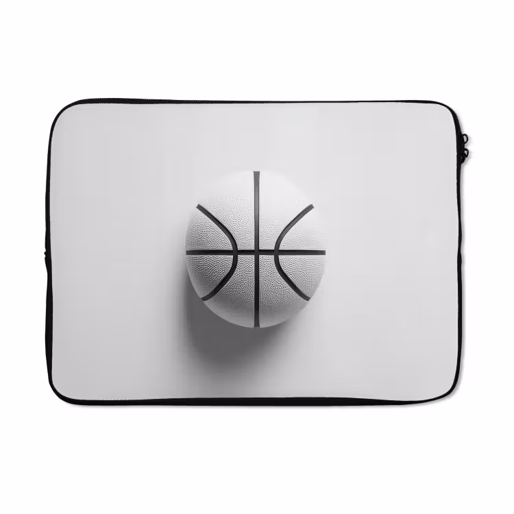 Laptophoes - Basketbal - Wit - Schaduw - Lijnen — 5