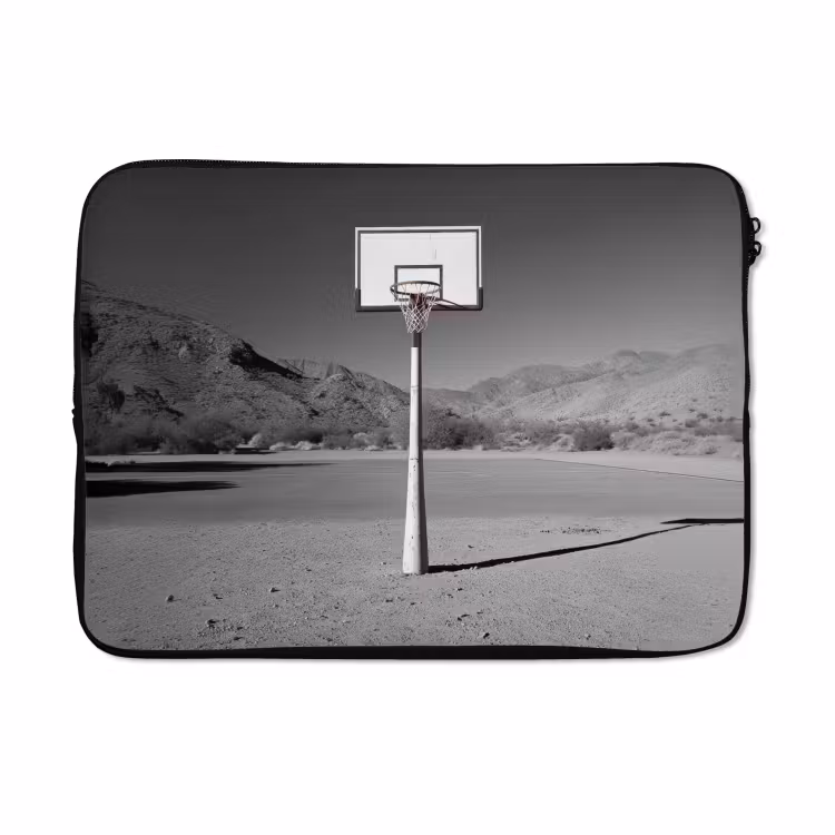 Laptophoes - Basketbalpaal - Landschap - Zand - Wit — 5