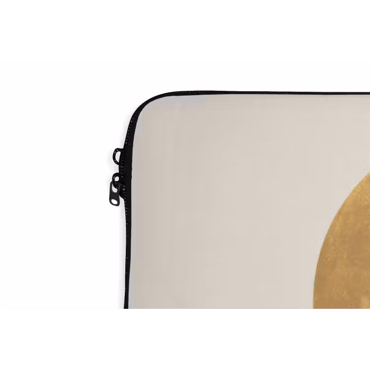 Laptophoes - Bergsilhouetten - Gouden cirkel - Beige — 6