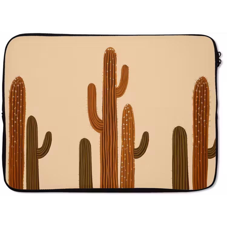 Laptophoes - Cactus - Woestijn - Zand - Bruin — 1