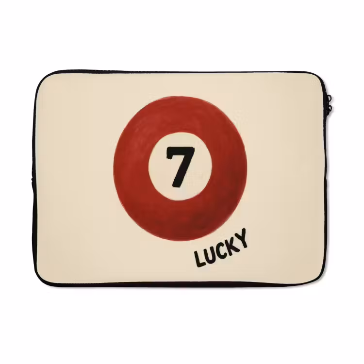 Laptophoes - Cirkel - Zeven - Lucky - Rood — 5