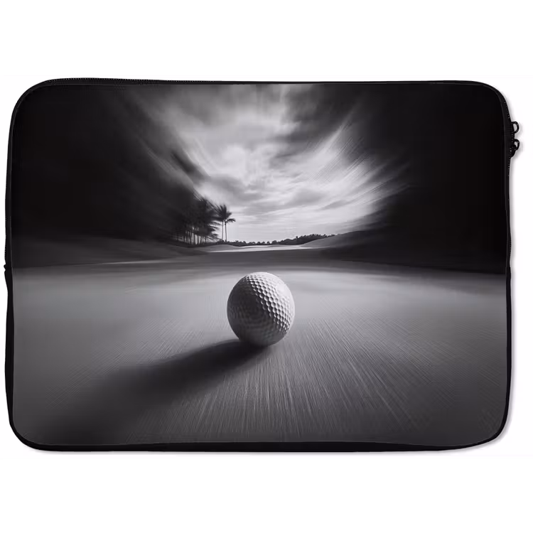 Laptophoes - Golfbal - Wazig - Zwart — 1