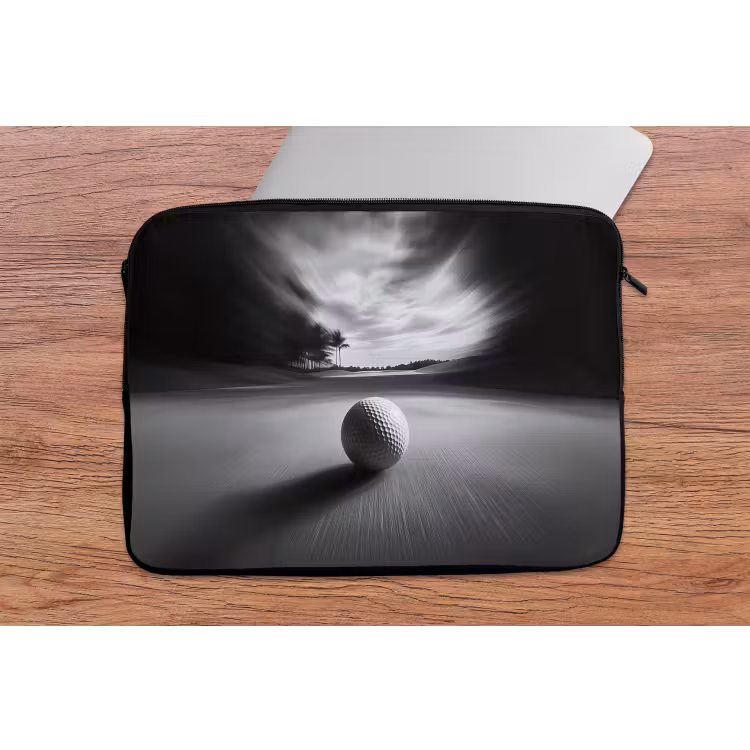 Laptophoes - Golfbal - Wazig - Zwart — 2
