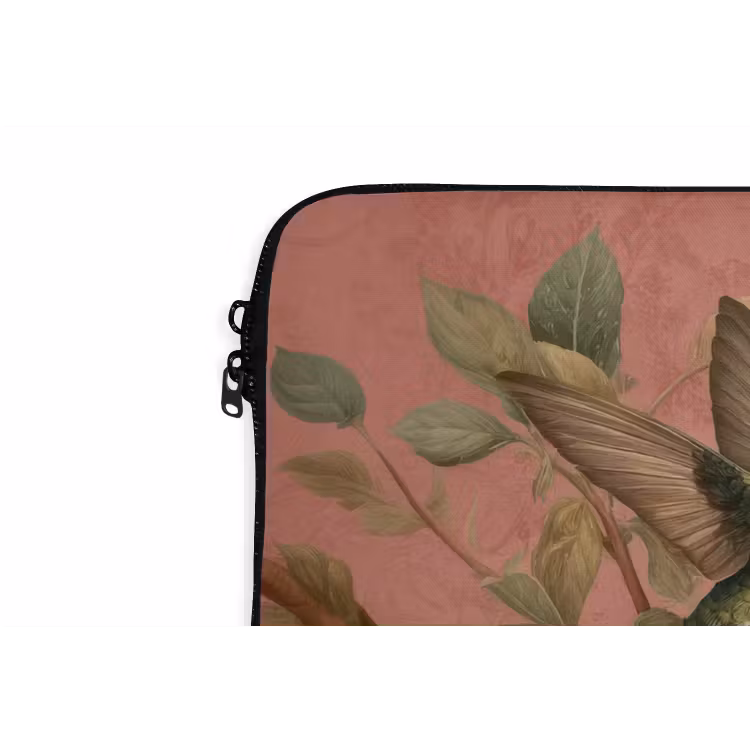Laptophoes - Kolibries - Bloemen - Groen - Roze — 6