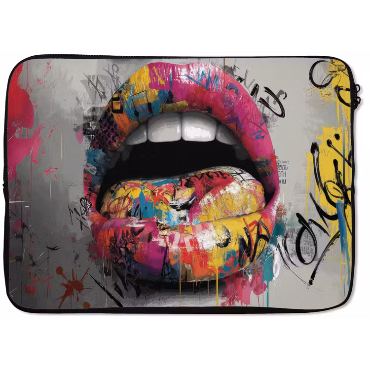 Laptophoes - Lippen - Graffiti - Expressief — 1