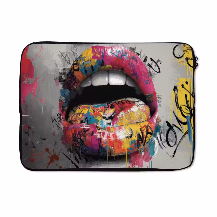 Laptophoes - Lippen - Graffiti - Expressief — 5
