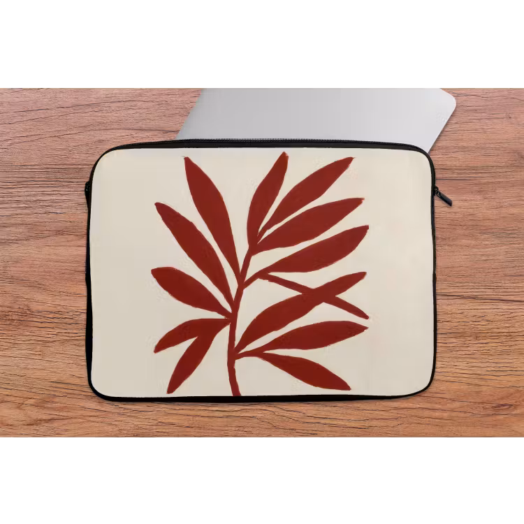 Laptophoes - Tak - Bladeren - Rood — 2