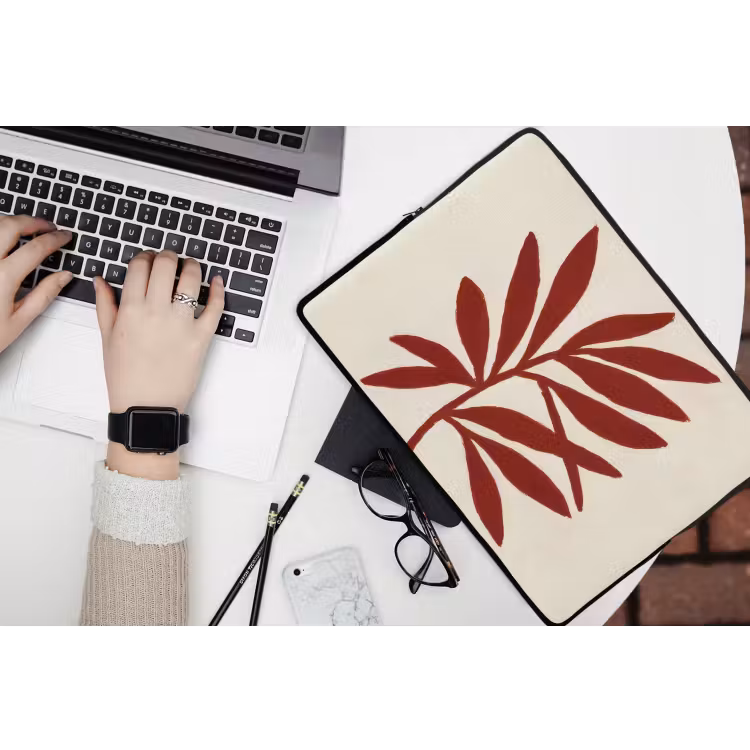 Laptophoes - Tak - Bladeren - Rood — 3