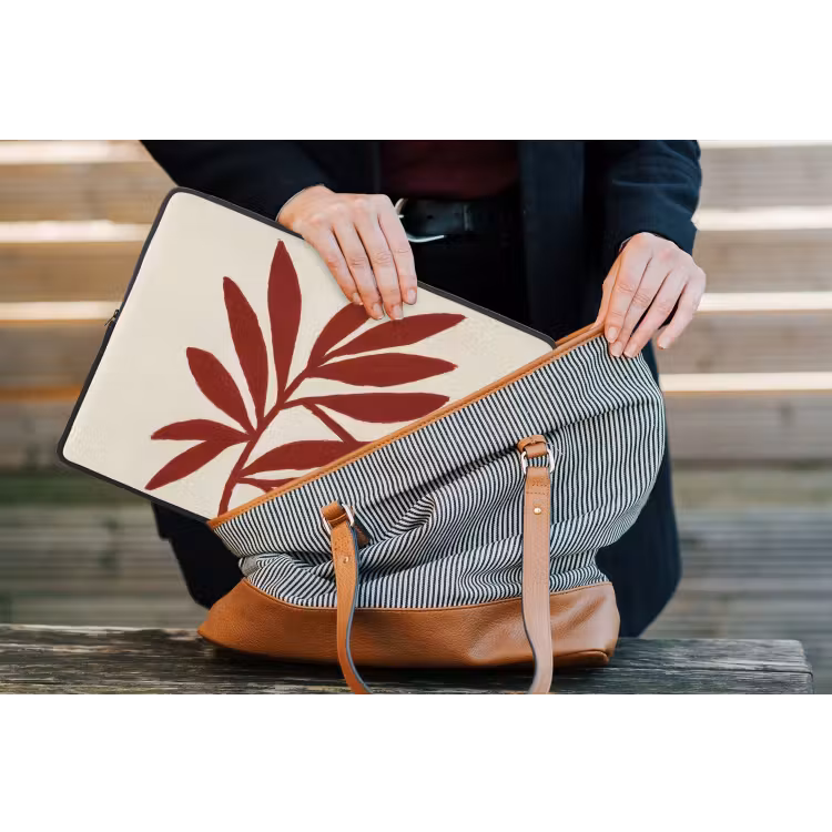 Laptophoes - Tak - Bladeren - Rood — 4