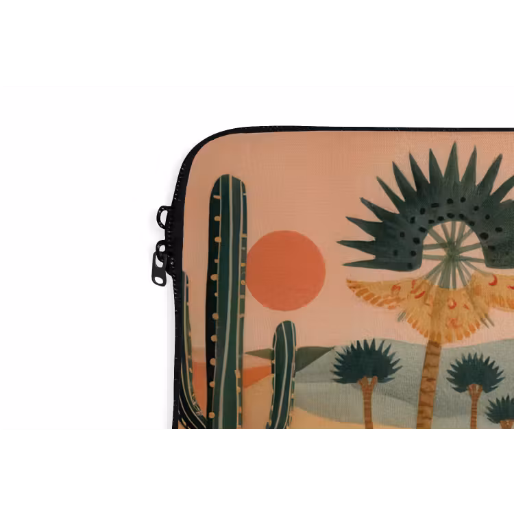 Laptophoes - Tijger - Palmen - Cactus - Oranje — 6