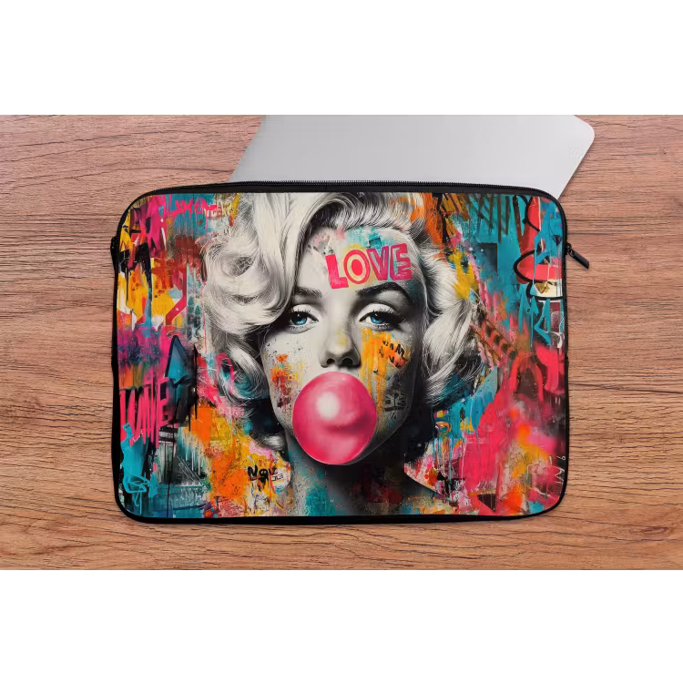Laptophoes - Vrouw - Kauwgom - Graffiti - Neonkleuren — 2