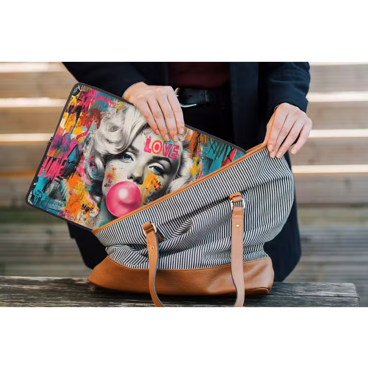 Laptophoes - Vrouw - Kauwgom - Graffiti - Neonkleuren — 4