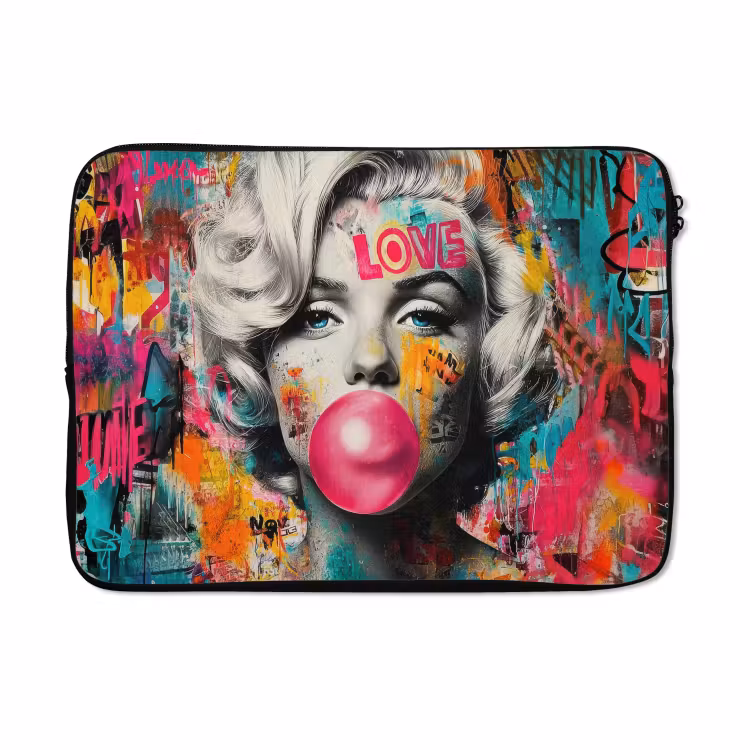 Laptophoes - Vrouw - Kauwgom - Graffiti - Neonkleuren — 5