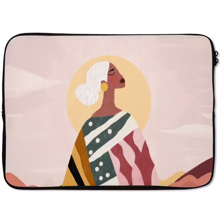 Laptophoes - Vrouw - Zon - Kleurrijk — 1