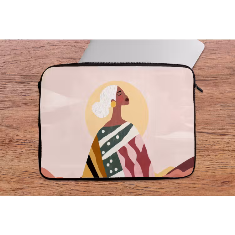 Laptophoes - Vrouw - Zon - Kleurrijk — 2