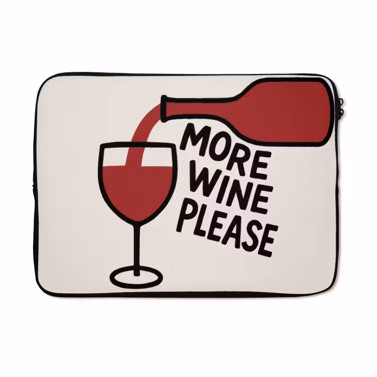 Laptophoes - Wijnfles - Quote - Rood - Glas — 5