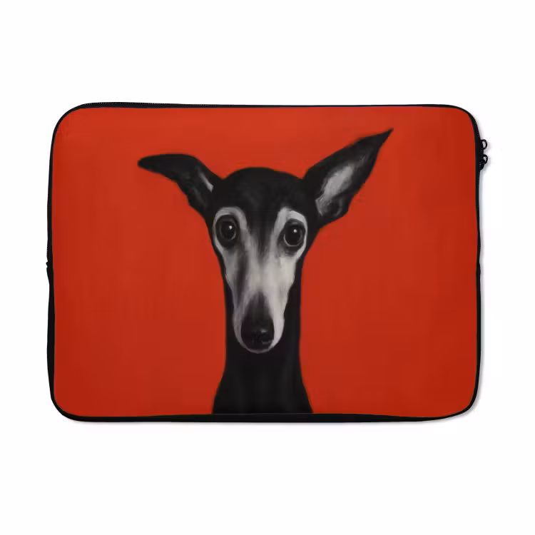 Laptophoes - Windhond - Minimalistisch - Rood — 5