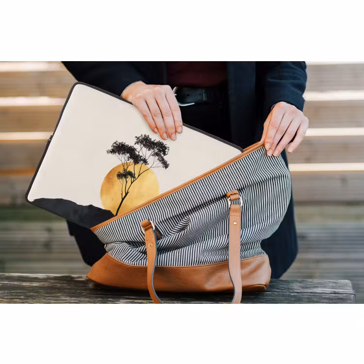Laptophoes - Zwarte boom - Gouden cirkel - Heuvel — 4