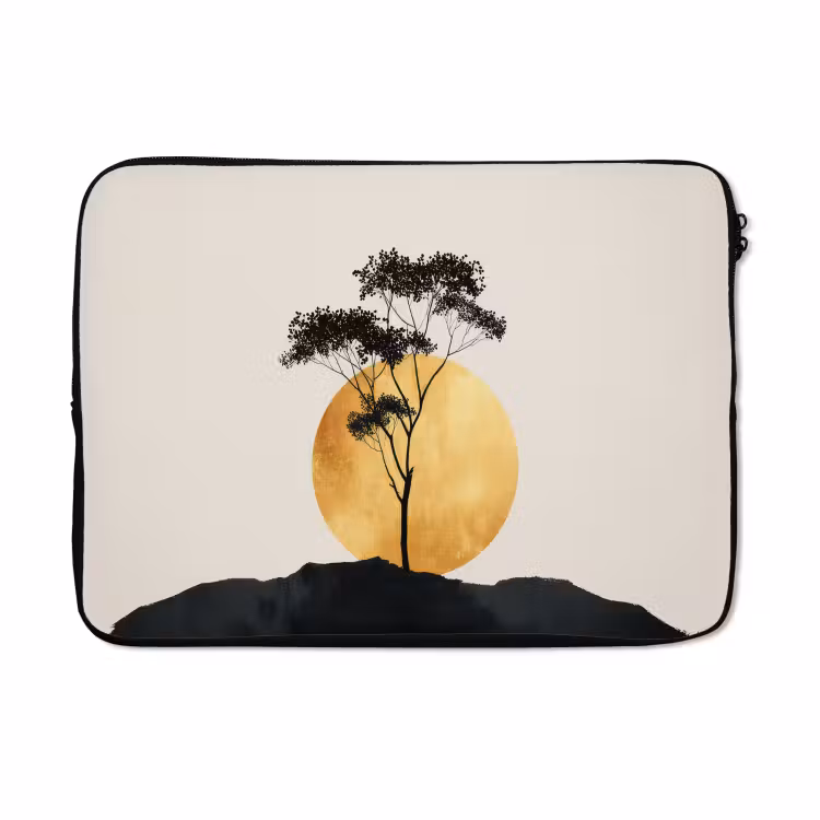 Laptophoes - Zwarte boom - Gouden cirkel - Heuvel — 5