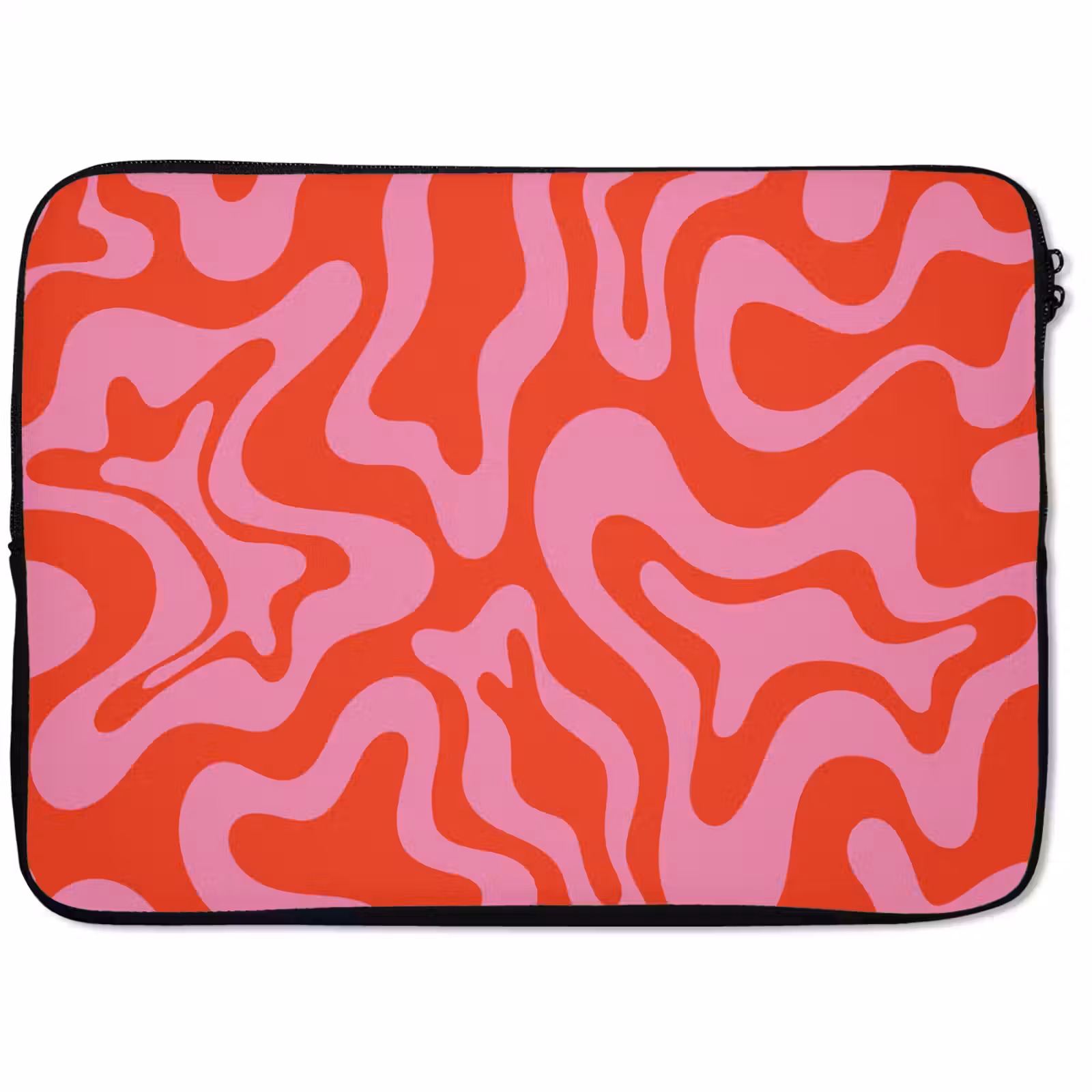 Laptophoes - Abstract - Patroon - Rood - Roze - Minimalistisch — 1