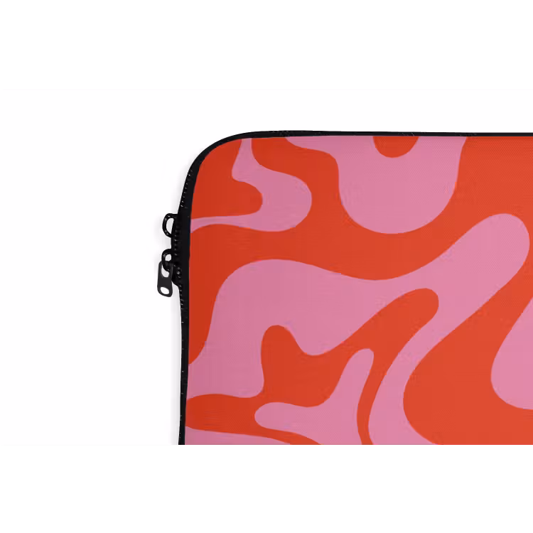 Laptophoes - Abstract - Patroon - Rood - Roze - Minimalistisch — 6