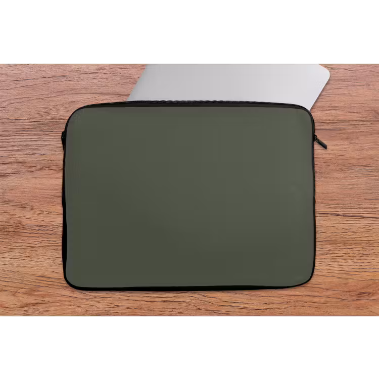 Laptophoes - Groen - Effen kleur - Olijfgroen — 1