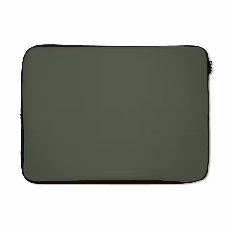 Laptophoes - Groen - Effen kleur - Olijfgroen — 4