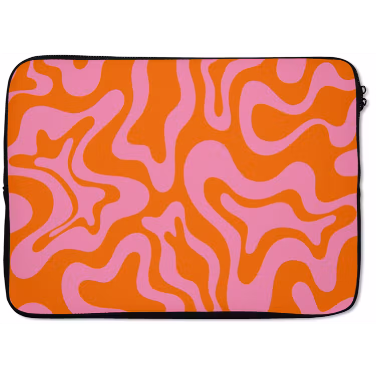 Laptophoes - Patroon - Roze - Oranje - Abstract - Modern — 1