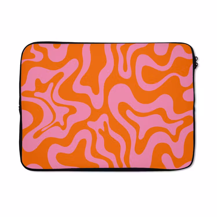 Laptophoes - Patroon - Roze - Oranje - Abstract - Modern — 5