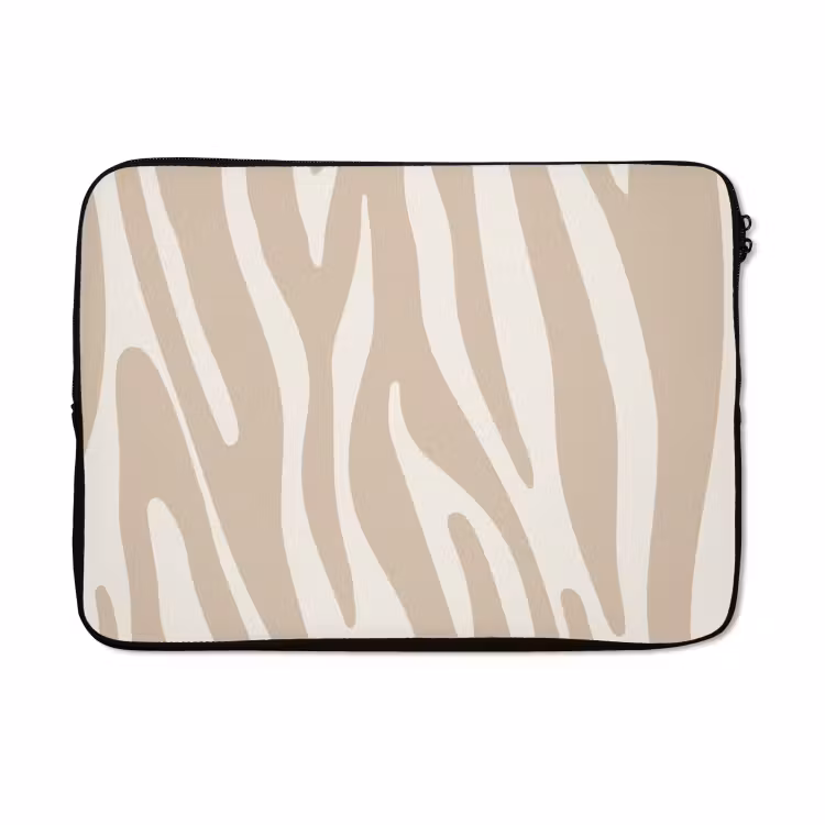 Laptophoes - Zebraprint - Beige - Wit - Dierenprint — 5