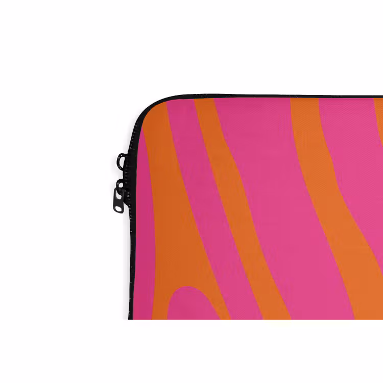 Laptophoes - Zebraprint - Roze - Oranje - Dierenprint — 6