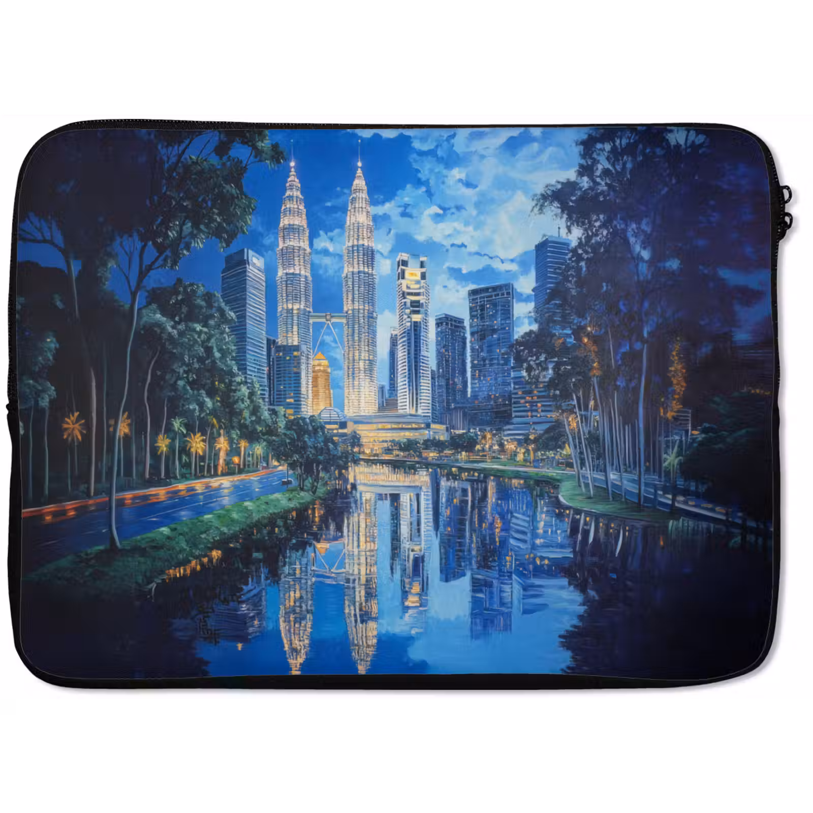Laptophoes - Stad Kuala Lumpur - Skyline - Wolkenkrabbers - Water — 1