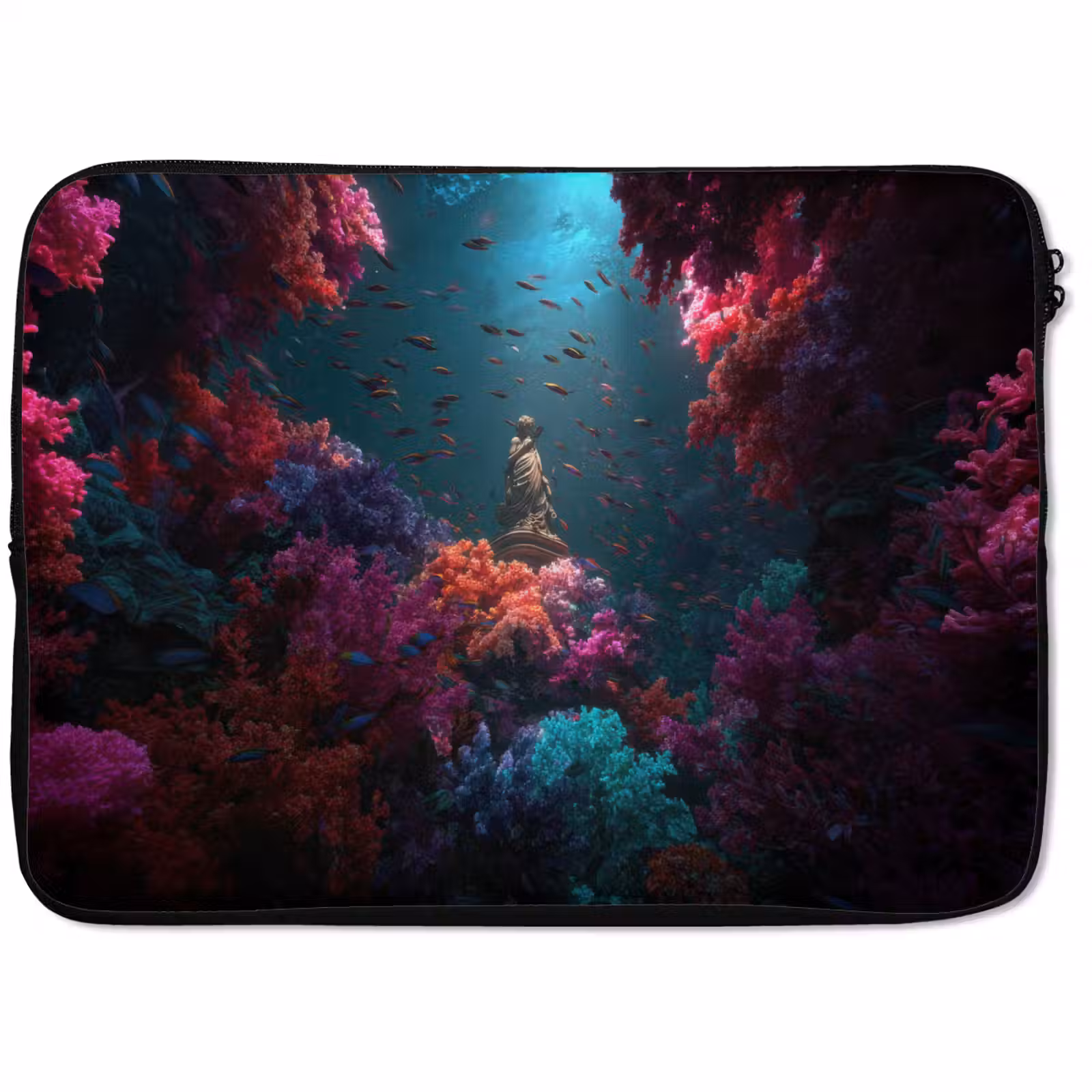 Laptophoes - Standbeeld - Zeebodem - Koraal - Kleurrijk — 1