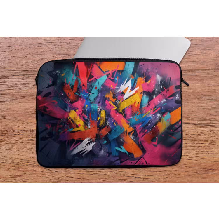 Laptophoes - Abstract - Explosie - Neonkleuren — 2