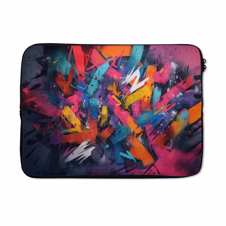 Laptophoes - Abstract - Explosie - Neonkleuren — 5