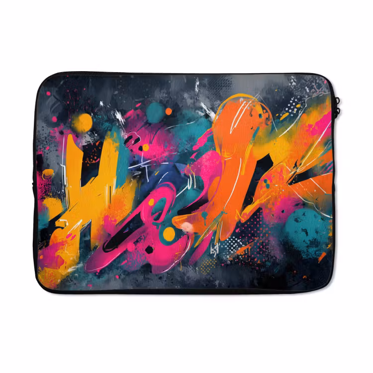 Laptophoes - Abstract - Graffiti - Kleurrijk - Verfspatten — 5
