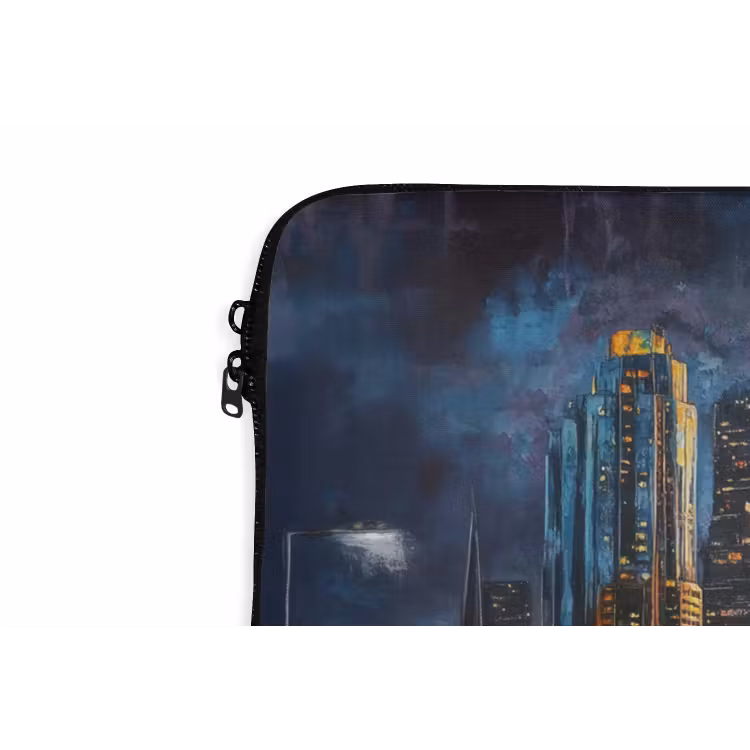 Laptophoes - Auto - Skyline - Zon - Blauw — 6