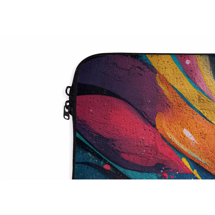 Laptophoes - Banen - Golven - Kleurrijk - Abstract — 6
