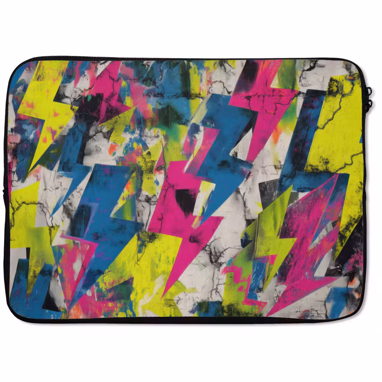 Laptophoes - Bliksemschichten - Patroon - Marmer - Kleuren — 1