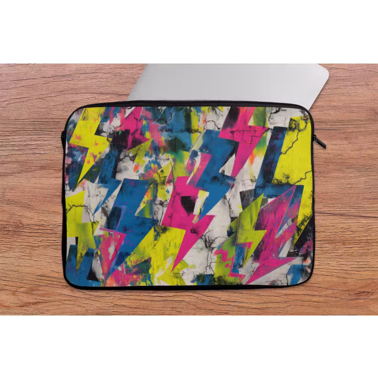 Laptophoes - Bliksemschichten - Patroon - Marmer - Kleuren — 2