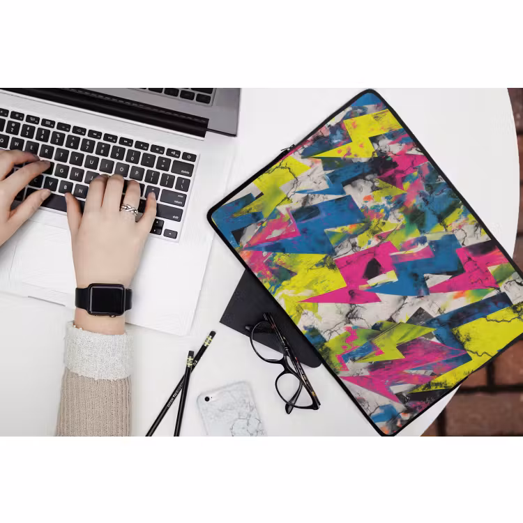 Laptophoes - Bliksemschichten - Patroon - Marmer - Kleuren — 3