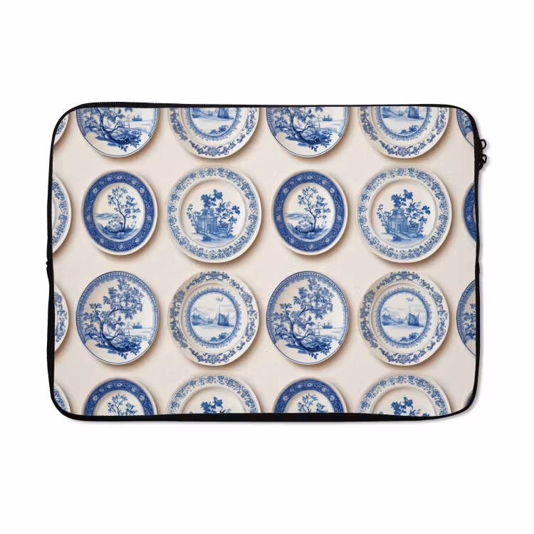 Laptophoes - Borden - Bomen - Planten - Blauw — 5