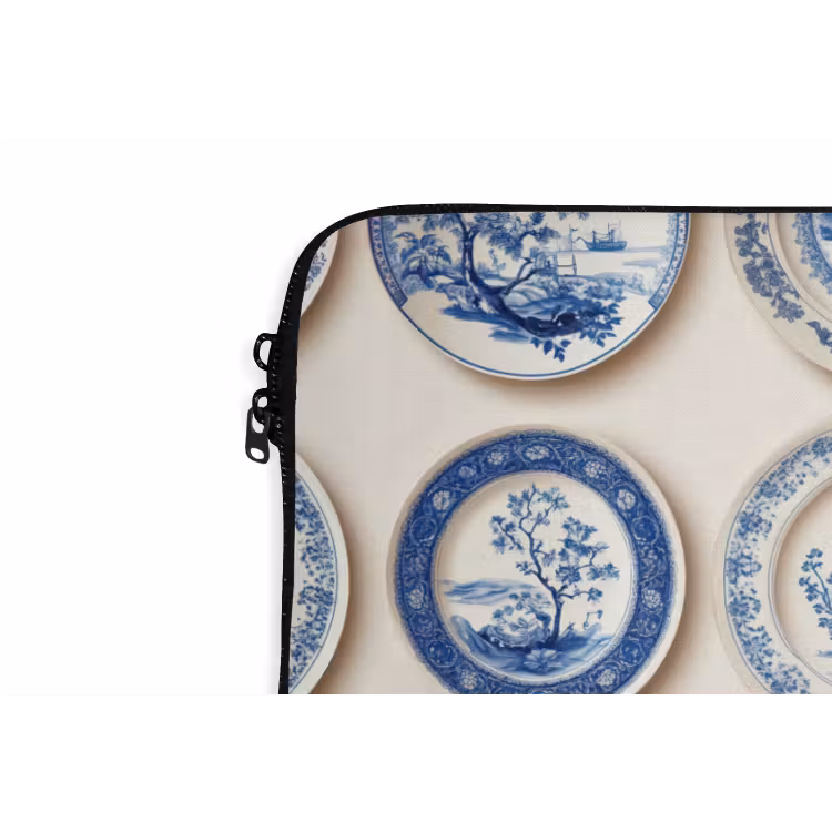 Laptophoes - Borden - Bomen - Planten - Blauw — 6