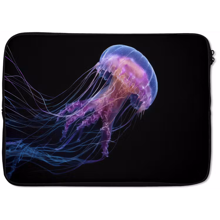 Laptophoes - Kwal - Doorzichtig - Roze - Tentakels — 1