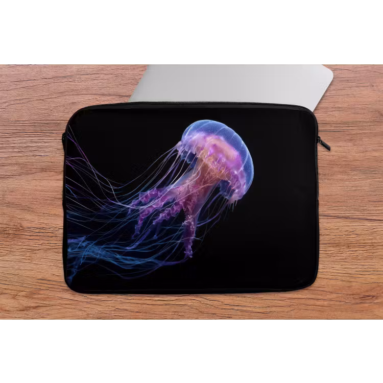 Laptophoes - Kwal - Doorzichtig - Roze - Tentakels — 2