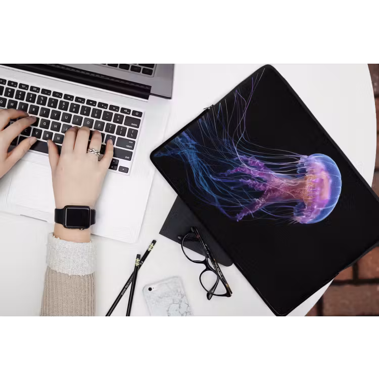Laptophoes - Kwal - Doorzichtig - Roze - Tentakels — 3